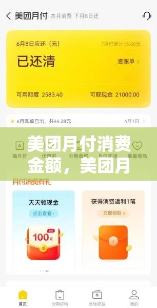 美团月付消费金额，美团月付购物额度怎么刷出来